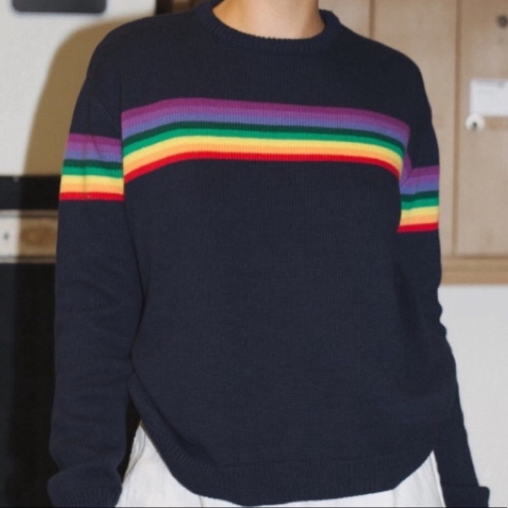 striped rainbow sweater